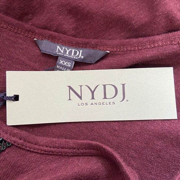$59.  NYJD 3/4 Sleeve Boat Neck Top  Red Black NWT - Picture 6 of 8